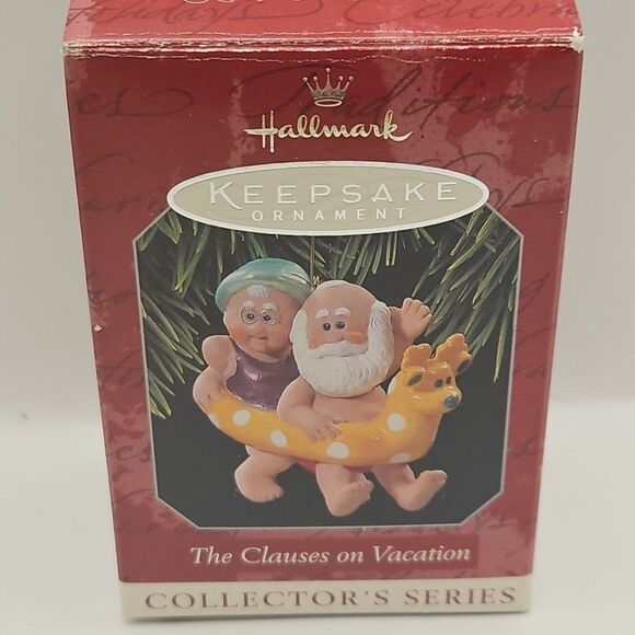 Hallmark Keepsake Ornament 1998 The Clauses On Vacation 2nd In The Series - Picture 12 of 16